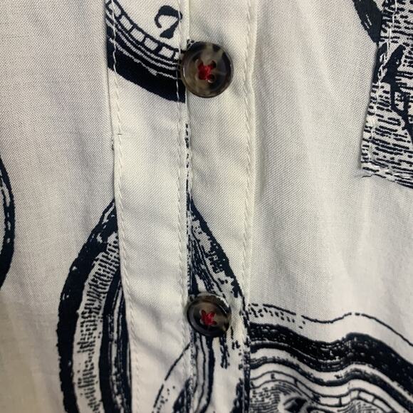 Anthropologie 27 of 52 Conversations Bohemian Clock Print Top Blouse W-276 Sz 0 - Picture 6 of 11